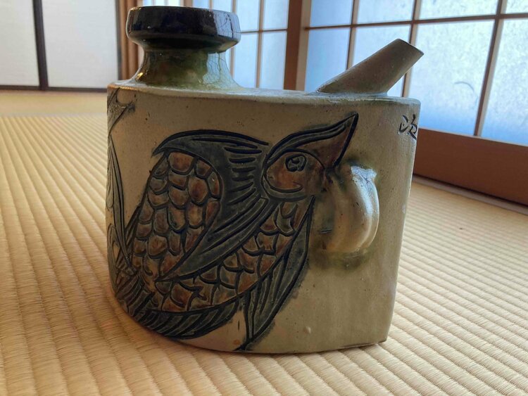 金城次郎作　魚紋抱瓶（美術品・骨董品）の商品画像 - 査定依頼日：2026年5月30日 - 最高査定価格：11,000円