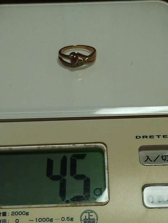 18金ルビーリング（宝石）の商品画像 - 査定依頼日：2025年4月2日 - 最高査定価格：60,000円