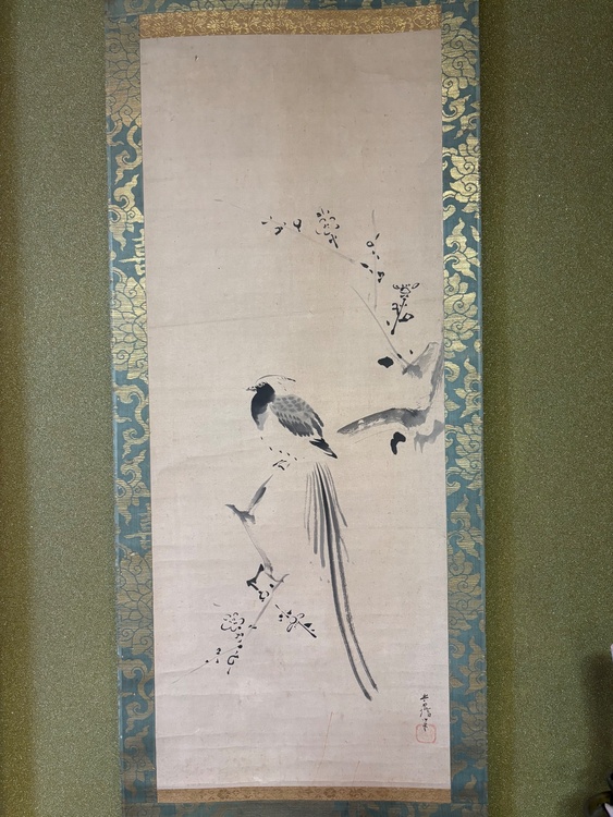 狩野常信　三幅対　梅に連雀、寿老人、柳に鳩（美術品・骨董品）の商品画像 - 査定依頼日：2026年5月25日 - 最高査定価格：10,000円