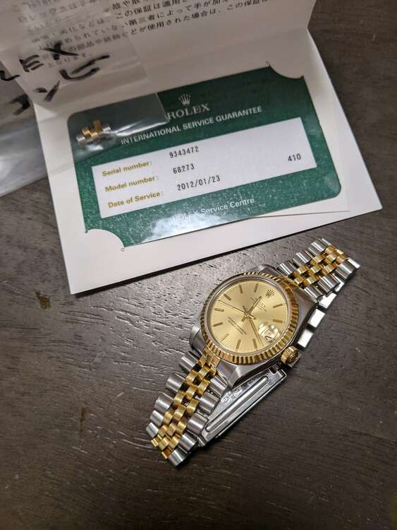 ロレックス デイトジャスト 69273（高級時計）の商品画像 - 査定依頼日：2025年2月20日 - 最高査定価格：850,000円
