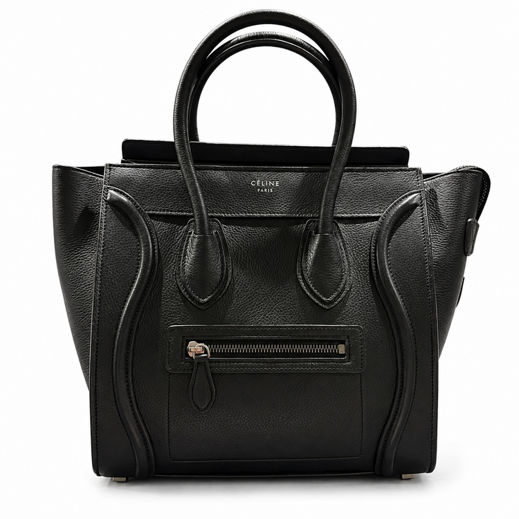 CELINE セリーヌ ラゲージ マイクロ ブラック カーフスキン（ブランドバッグ）の商品画像 - 査定依頼日：2026年8月15日 - 最高査定価格：150,000円