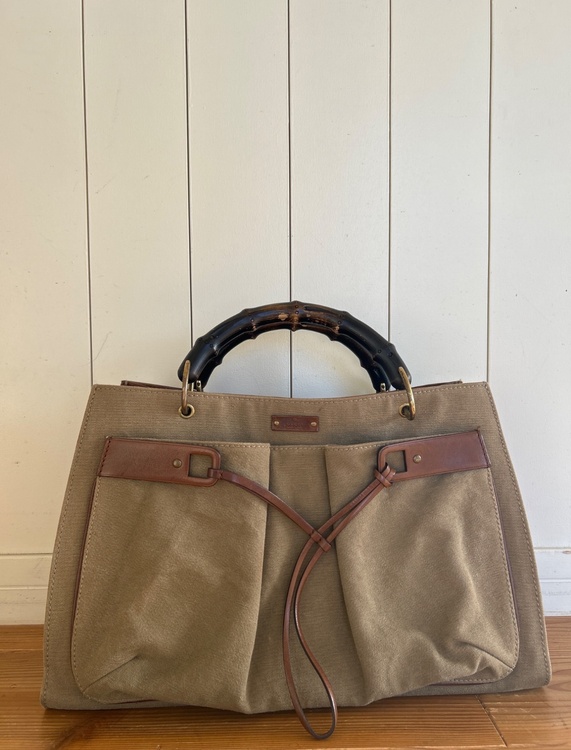 GUCCI バンブー キャンバストートバッグ（ブランドバッグ）の商品画像 - 査定依頼日：2026年1月8日 - 最高査定価格：30,000円