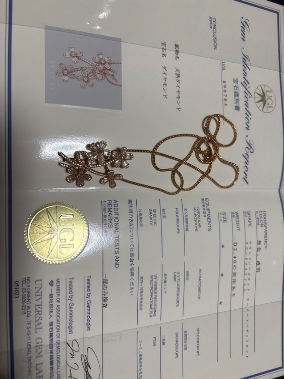 ネックレス（宝石）の商品画像 - 査定依頼日：2025年10月20日 - 最高査定価格：100,000円