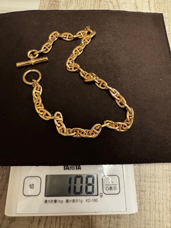 エルメス　シェーヌダンクルネックレス　PM 38コマ ローズゴールド（金・貴金属）の商品画像 - 査定依頼日：2025年7月30日 - 最高査定価格：3,300,000円