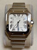 サントスドゥカルティエLMホワイト文字盤ステンレス