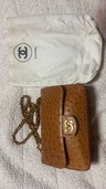 SH018 - CHANEL Vintage Brown Ostrichskin（ブランドバッグ）の商品画像 - 査定依頼日：2026年5月5日 - 最高査定価格：250,000円