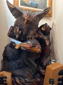 北海道木彫り熊鮭鷲置物1メートルサイズ（美術品・骨董品）の商品画像 - 査定依頼日：2026年3月21日 - 最高査定価格：5,000円
