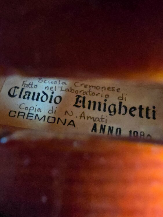 クラウディオ　アミゲッティ作　クレモナ製バイオリン（ピアノ・楽器・PA機材）の商品画像 - 査定依頼日：2026年1月28日 - 最高査定価格：42,000円