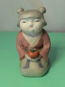 柿を持つ少女（美術品・骨董品）の商品画像 - 査定依頼日：2026年6月14日 - 最高査定価格：1,000円