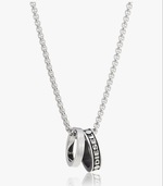 DIESEL リング付きネックレス シルバー/ブラック（古着・ファッション）の商品画像 - 査定依頼日：2026年5月1日 - 最高査定価格：1,400円