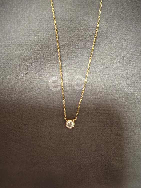 ete K18 ダイヤモンド 0.1ct ネックレス「ブライト」（金・貴金属）の商品画像 - 査定依頼日：2026年10月13日 - 最高査定価格：25,000円