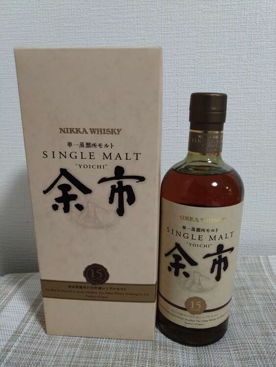 余市15年（お酒）の商品画像 - 査定依頼日：2025年4月24日 - 最高査定価格：72,000円