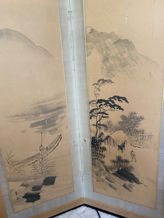 菊山の屏風（美術品・骨董品）の商品画像 - 査定依頼日：2026年6月8日 - 最高査定価格：3,000円