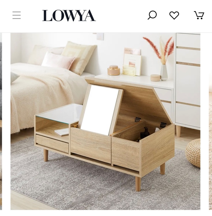 LOWYA ドレッサーテーブル　ローテーブル（家具・寝具）の商品画像 - 査定依頼日：2025年6月8日 - 最高査定価格：500円