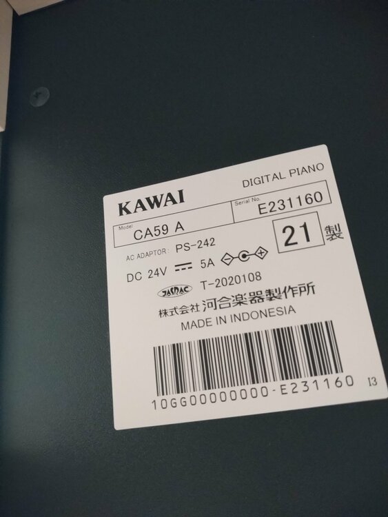CA59（ピアノ・楽器・PA機材）の商品画像 - 査定依頼日：2026年9月16日 - 最高査定価格：5,000円