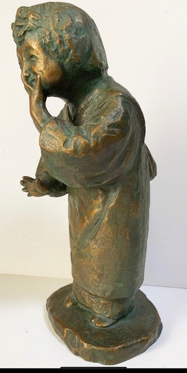 真作 北村西望 1967年作 笑う少女 ブロンズ像（美術品・骨董品）の商品画像 - 査定依頼日：2025年6月3日 - 最高査定価格：3,000円