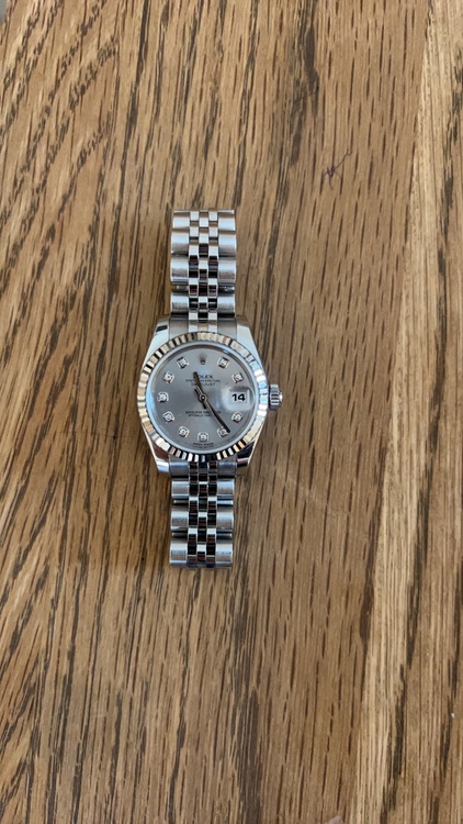 デイトジャスト　スレート　SS/WG　ジュビリー　178274　10Pダイヤ（高級時計）の商品画像 - 査定依頼日：2025年8月30日 - 最高査定価格：1,220,000円