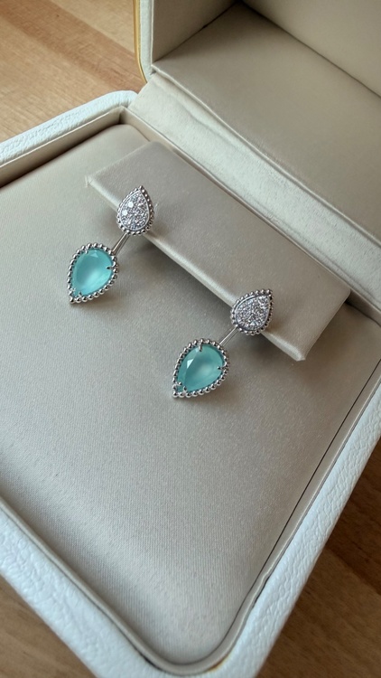 ブシュロン　セルパンボエム 2モチーフ　シングルスタッズ　イヤリング アクアプレーズ（宝石）の商品画像 - 査定依頼日：2026年8月26日 - 最高査定価格：600,000円