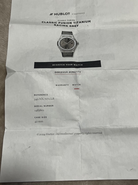 ウブロ クラシックフュージョン （高級時計）の商品画像 - 査定依頼日：2026年4月11日 - 最高査定価格：630,000円