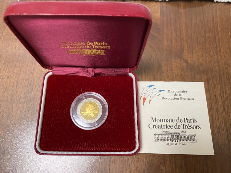 フランス革命200周年記念コイン（金・貴金属）の商品画像 - 査定依頼日：2025年6月13日 - 最高査定価格：158,000円