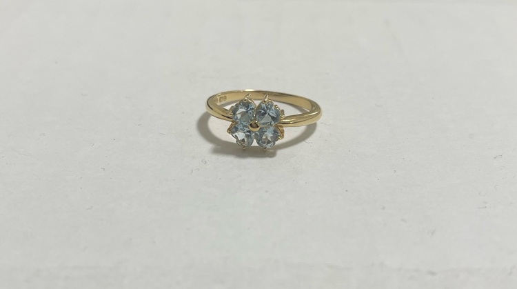 K18 アクアマリン付き指輪（金・貴金属）の商品画像 - 査定依頼日：2025年8月5日 - 最高査定価格：50,000円