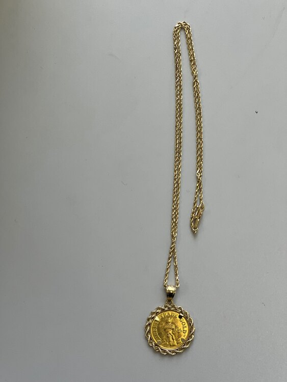 LIBERTY TRADE GOLD コインネックレス　24Kと14K（金・貴金属）の商品画像 - 査定依頼日：2024年3月25日 - 最高査定価格：50,000円