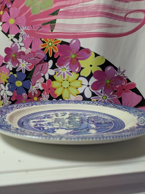 イギリスウッドサンズ、ブルーウィローディナープレート（美術品・骨董品）の商品画像 - 査定依頼日：2025年10月4日 - 最高査定価格：2,500円