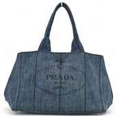 プラダ デニム カナパ トートバッグ ブルーゴールド（ブランドバッグ）の商品画像 - 査定依頼日：2025年8月23日 - 最高査定価格：50,000円