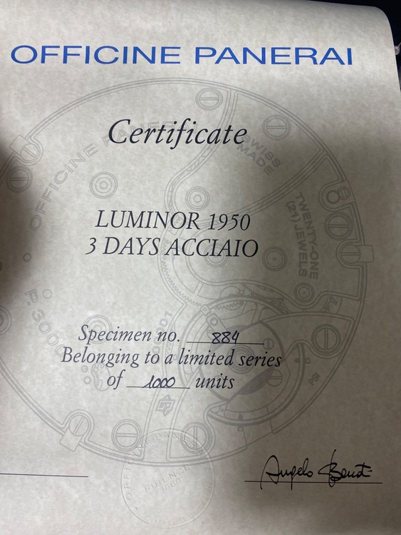 パネライ ルミノール 1950 3DAYS acciaa（高級時計）の商品画像 - 査定依頼日：2025年10月4日 - 最高査定価格：750,000円