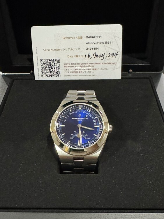ヴァシュロン コンスタンタン オーヴァーシーズ X40AC911  4000V/210A-B91（高級時計）の商品画像 - 査定依頼日：2025年1月15日 - 最高査定価格：5,500,000円