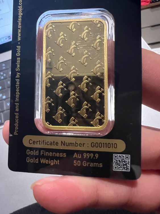 金 インゴット 24k 50g（金・貴金属）の商品画像 - 査定依頼日：2025年10月19日 - 最高査定価格：1,012,500円