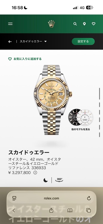 スカイドゥエラー 336933 [ジュビリーブレスレット シャンパン]（高級時計）の商品画像 - 査定依頼日：2025年10月22日 - 最高査定価格：3,400,000円
