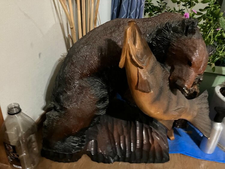 木彫りの熊（美術品・骨董品）の商品画像 - 査定依頼日：2026年3月12日 - 最高査定価格：5,000円