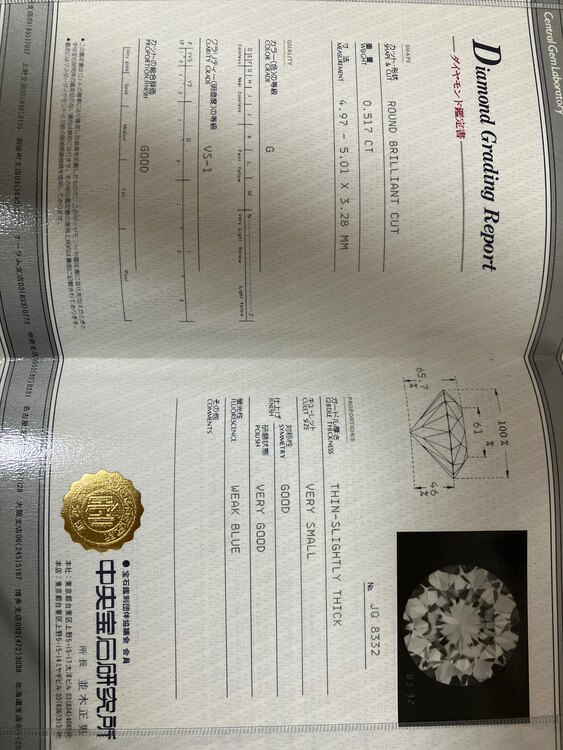 ダイヤモンドリング（宝石）の商品画像 - 査定依頼日：2025年5月23日 - 最高査定価格：60,000円