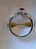 ルビーとダイヤが付いた重さは10グラムの指輪（Pt950）の商品画像 - 美品 - 査定完了日：2026.04.03 - 最高査定価格：250,000円