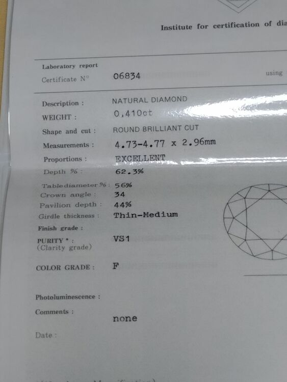 婚約指輪（宝石）の商品画像 - 査定依頼日：2025年10月19日 - 最高査定価格：200,000円