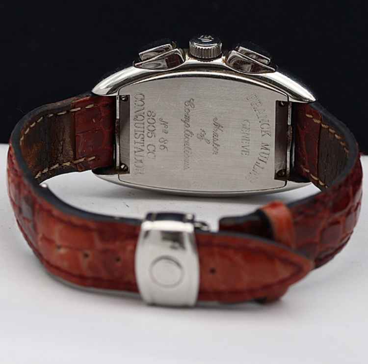 フランクミュラー コンキスタドール 1 8001CC コンキスタドール デイト クロノグラフ 6453810 8BGT MST（高級時計）の商品画像 - 査定依頼日：2025年9月13日 - 最高査定価格：420,000円