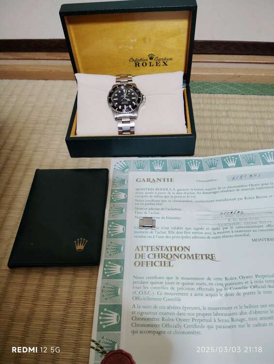 ロレックス サブマリーナー 551（高級時計）の商品画像 - 査定依頼日：2025年3月3日 - 最高査定価格：1,750,000円