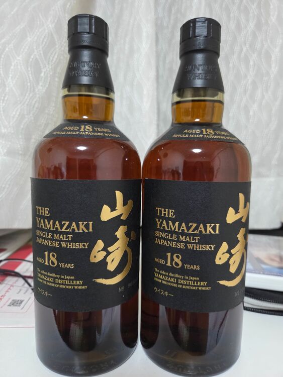 山崎18年（お酒）の商品画像 - 査定依頼日：2025年10月12日 - 最高査定価格：100,000円