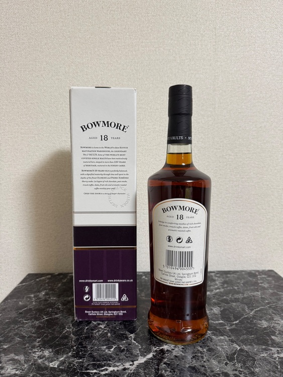ボウモア 18年（お酒）の商品画像 - 査定依頼日：2025年11月2日 - 最高査定価格：10,000円