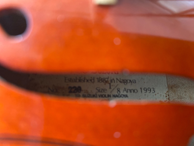 鈴木バイオリン No.220 1/8 1993年製（ピアノ・楽器・PA機材）の商品画像 - 査定依頼日：2025年9月28日 - 最高査定価格：3,000円