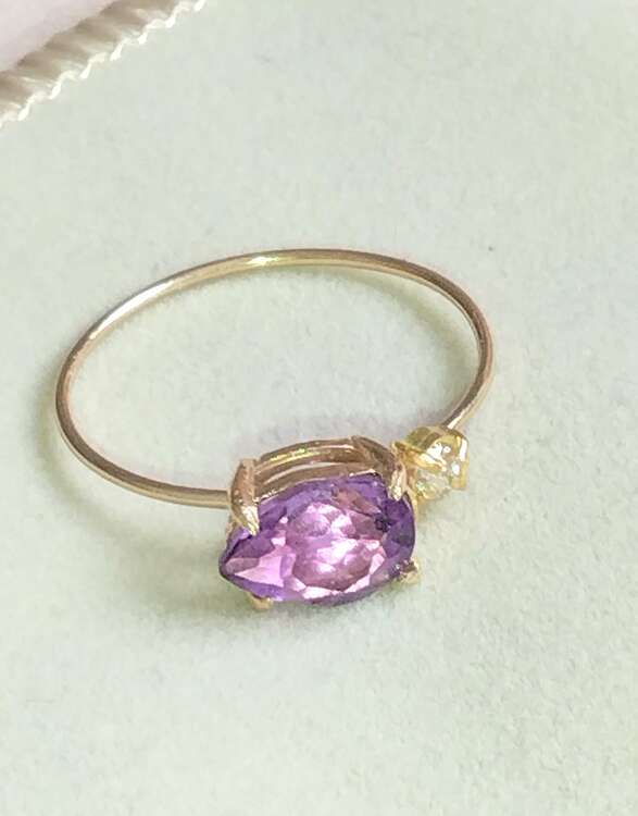 k10k18アメジストダイヤモンドコンビリング（金・貴金属）の商品画像 - 査定依頼日：2025年5月15日 - 最高査定価格：10,000円