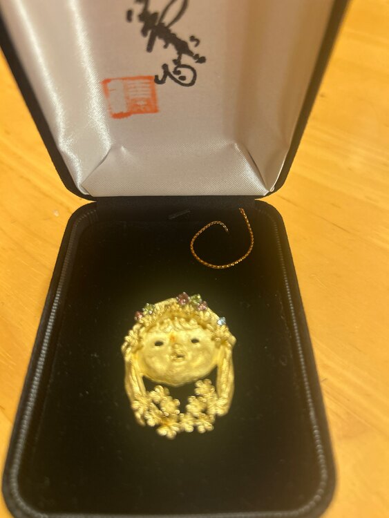 岩倉康二作品「少女」K18 ピンクトルマリン　ペリドット　ブルートパーズ（金・貴金属）の商品画像 - 査定依頼日：2025年5月22日 - 最高査定価格：200,000円