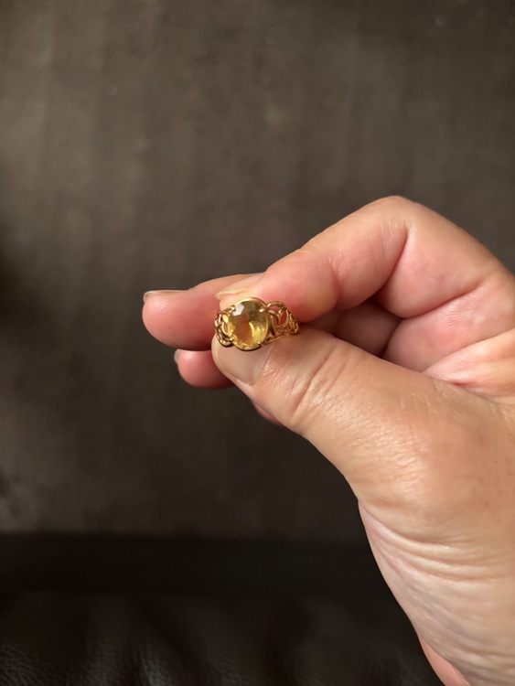 18金シトリンリング（宝石）の商品画像 - 査定依頼日：2025年10月8日 - 最高査定価格：20,000円