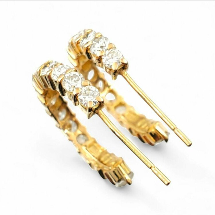 K18イエローゴールドダイヤフープピアス（宝石）の商品画像 - 査定依頼日：2025年12月24日 - 最高査定価格：40,000円