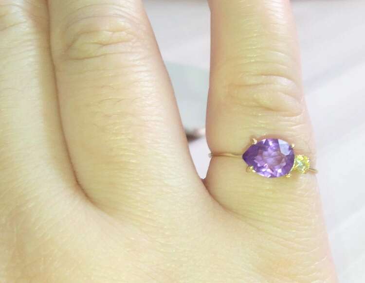 k10k18アメジストダイヤモンドコンビリング（金・貴金属）の商品画像 - 査定依頼日：2025年5月15日 - 最高査定価格：10,000円