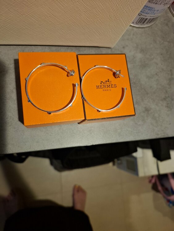 エルメス　ピアス　クレオール 《エルメス・クルー・ドゥ・H》（ブランド財布・小物）の商品画像 - 査定依頼日：2026年7月26日 - 最高査定価格：110,000円