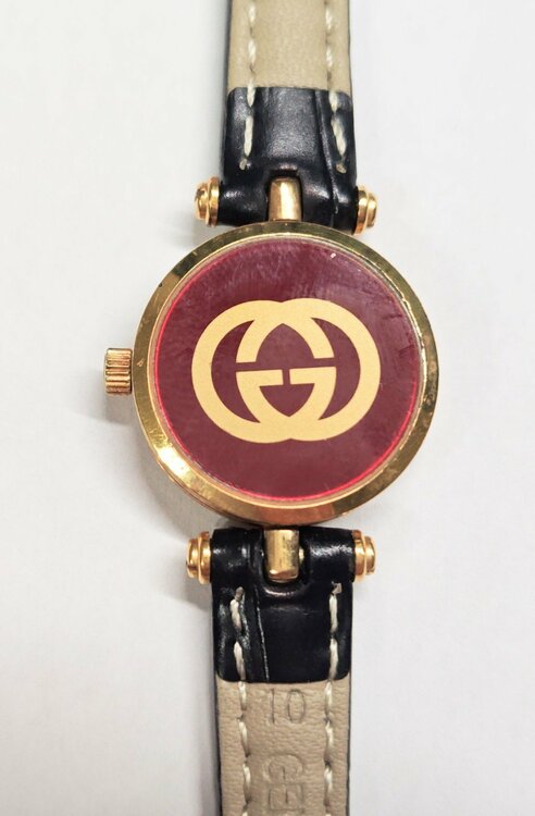 GUCCIシェリーラインゴールドローマンレディースクォーツ（高級時計）の商品画像 - 査定依頼日：2026年7月23日 - 最高査定価格：3,000円