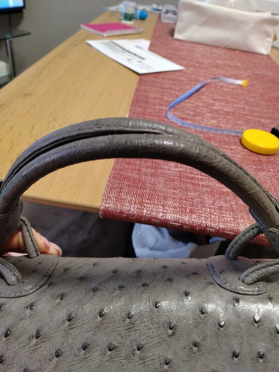 ハマノオーストリッチ押型ハンドバッグ（ブランド財布・小物）の商品画像 - 査定依頼日：2026年3月24日 - 最高査定価格：2,000円