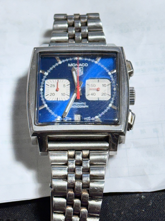 タグホイヤー モナコ 1970年代の古いもの（高級時計）の商品画像 - 査定依頼日：2026年1月9日 - 最高査定価格：610,000円